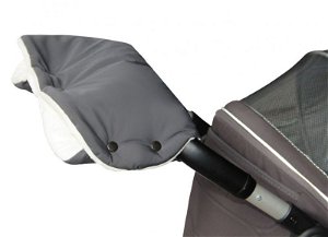 Emitex rukávník na kočár PREMIUM-šedý   krémový