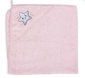 Ceba Baby Froté ručník s kapucí bavlna-hvězda růžová