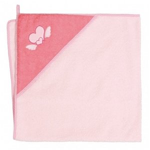 Ceba Baby Froté ručník s kapucí bavlna-Srdíčka růžová