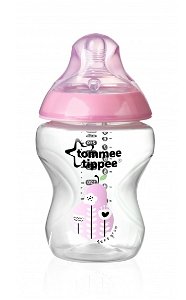 Tomme Tippee kojenecká láhev C2N 260ml, 0+m-růžová