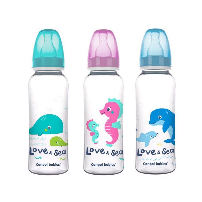 Canpol babies lahev s potiskem Love&Sea 250ml