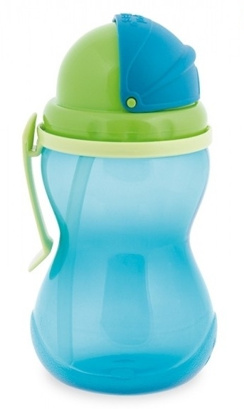 Canpol babies Sportovní láhev se slámkou -Blue 370ml