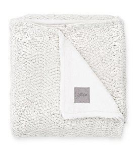 Jollein River knit deka 75x100-cream white/coral fleece