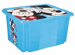 Keeeper úložný box s víkem Mickey-modrá 24l