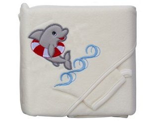 Scarlett froté ručník -delfín béžový