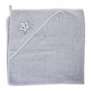 Ceba Baby Froté ručník s kapucí bavlna-hvězda šedá