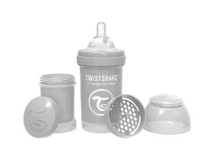 TwistShake Kojenecká láhev Anti-Colic 180ml-Pastelově šedá