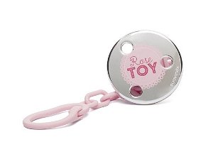 Suavinex TOYS klip s řetízkem -růžový-toy