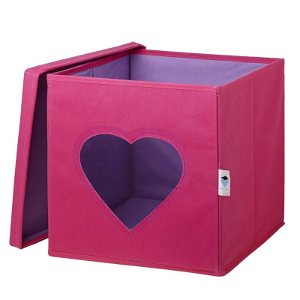 Store It box na hračky s okénkem-srdce