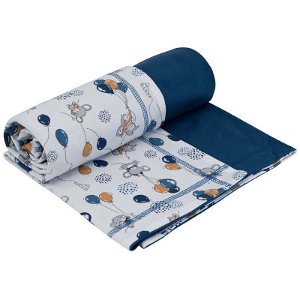 Esito letní dětská deka dvojitá bavlna Myšky-modrá