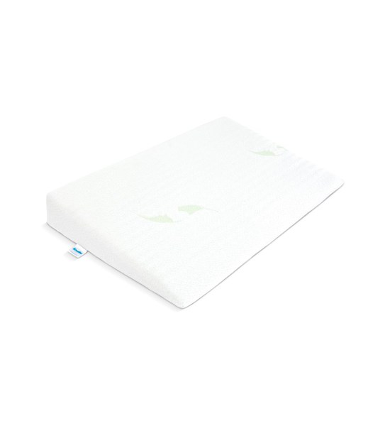 Kojenecký polštář - klín Sensillo bílý Luxe s aloe vera 60x38 cm, Bílá