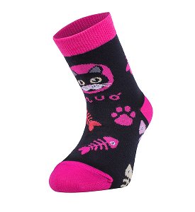 Trepon Unuo, Dětské bambusové ponožky, Kočka pes holka Velikost ponožky, punčocháče, legíny (Size socks) EU: 19/22
