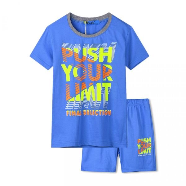 Chlapecké letní pyžamo, komplet Kugo, dorost (MP1368), vel. 134, Modrá