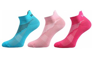 Dětské ponožky Iris Voxx 3 páry (Bo509), vel. 25-29, růžovo-tyrkysová