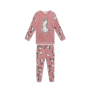 Dívčí teplé pyžamo Kugo (FP6715), vel. 86, tm. růžová