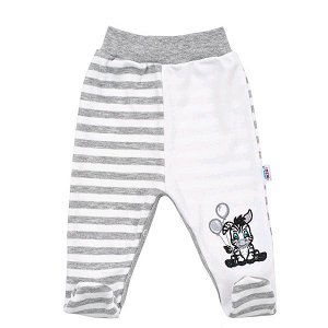 Kojenecké bavlněné polodupačky New Baby Zebra exclusive, vel. 68 (4-6m), Bílá