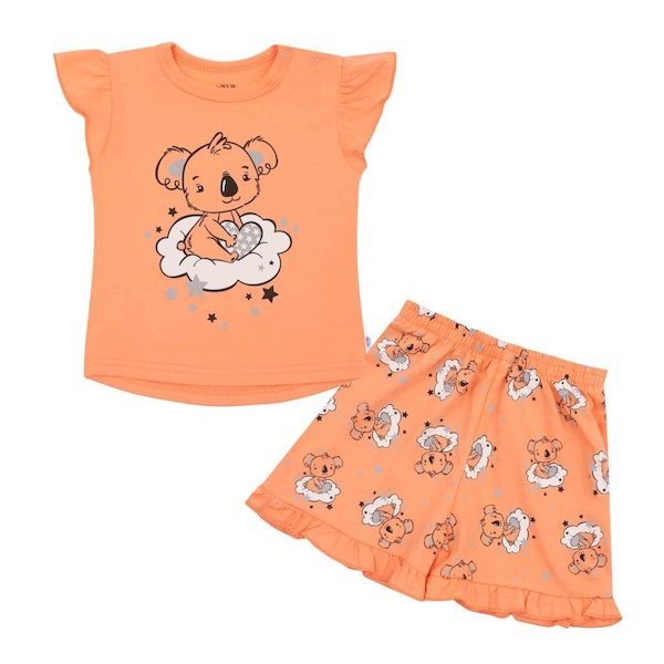 Dětské letní pyžamko New Baby Dream lososové, vel. 74 (6-9m), Dle obrázku