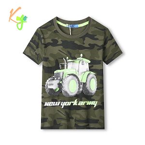 Chlapecké maskáčové triko Kugo (TM9216C), vel. 122, Zelená