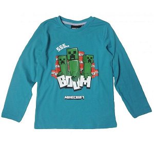 Chlapecké triko Minecraft (fuk347), vel. 116, modro-zelená