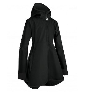 Unuo, Dívčí softshellový kabát s fleecem Romantico, Černá Velikost: 98/104, vel. 122/128