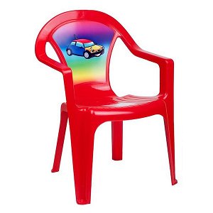 Dětský zahradní nábytek - Plastová židle červená auto, Červená