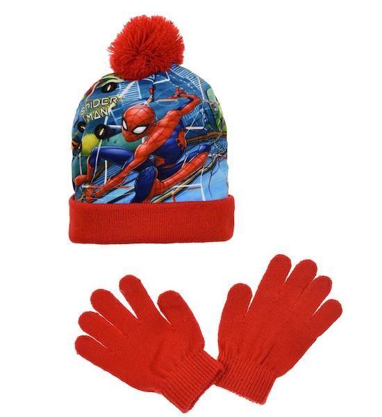 Dětská čepice a rukavice Spiderman (Rh 4077), vel. 104, Červená