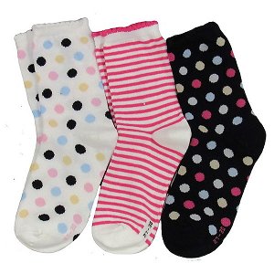 Dětské ponožky Sockswear 3 páry (54265), vel. 31-34, bílo-černá