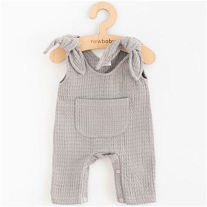 Kojenecké mušelínové lacláčky New Baby Comfort clothes růžová, vel. 86 (12-18m), šedá