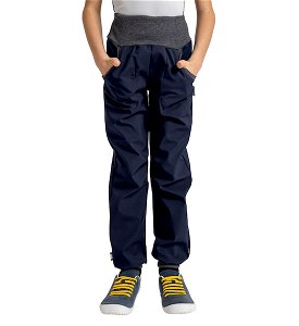 Unuo, Dětské softshellové kalhoty s fleecem Street, Tm. Modročerná Velikost: 110/116, vel. 146/152
