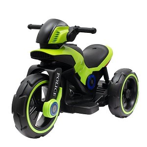 Dětská elektrická motorka Baby Mix POLICE zelená, Zelená