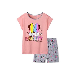 Dívčí letní pyžamo, komplet Minnie, dorost (WP0900), vel. 152, lososová