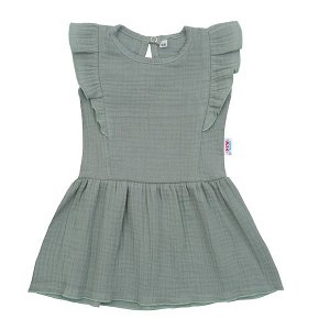 Kojenecké mušelínové šaty New Baby Summer Nature Collection mátové, vel. 68 (4-6m), Zelená