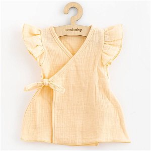 Letní kojenecké mušelínové šaty New Baby Leny peach, vel. 62 (3-6m), Dle obrázku