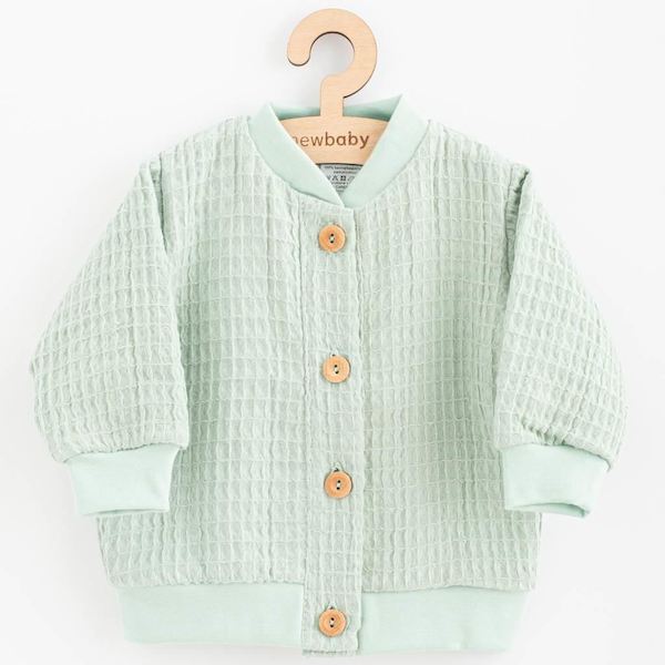 Kojenecký mušelínový kabátek New Baby Comfort clothes šalvějová, vel. 74 (6-9m), Zelená
