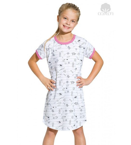 Dívčí noční košile Taro Peppa (HO2206a), vel. 104, růžovo-šedá