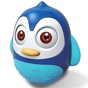 Kývací hračka Baby Mix tučňák modrý, Modrá