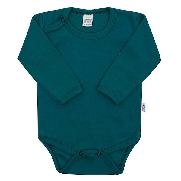 Kojenecké celorozepínací body New Baby Classic II tmavě modré, vel. 68 (4-6m), Zelená