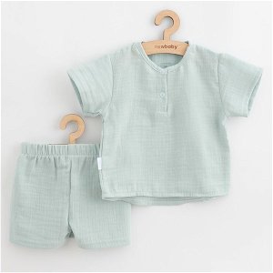 Kojenecká mušelínová soupravička New Baby Soft dress mátová, vel. 56 (0-3m), Dle obrázku