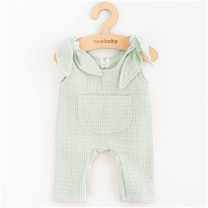 Kojenecké mušelínové lacláčky New Baby Comfort clothes růžová, vel. 68 (4-6m), Zelená