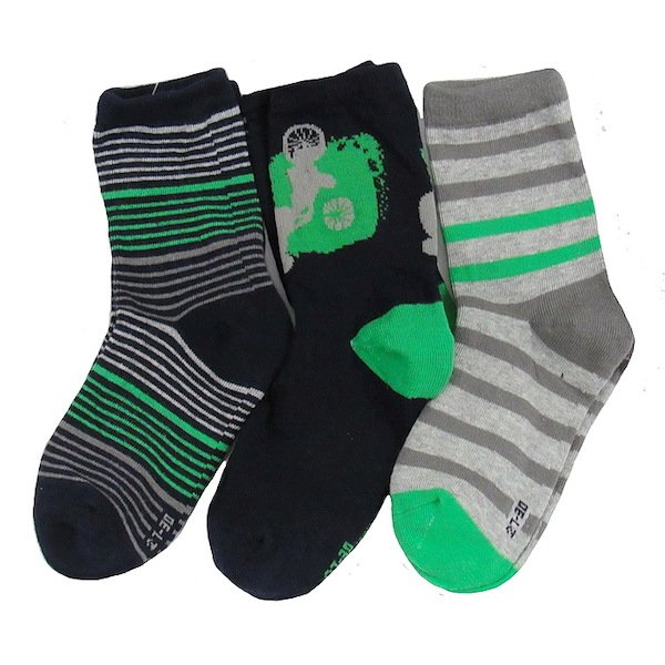 Dětské ponožky Sockswear 3 páry (54216), vel. 23-26, šedo-zelená