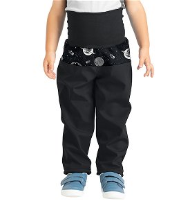 Unuo, Batolecí softshellové kalhoty s fleecem Basic, Černá, Planety Velikost: 80/86, vel. 86/92