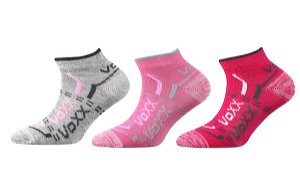 3x Ponožky Rexík Voxx (Bo0001), vel. 35-38, růžovo-šedá