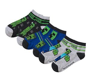 Ponožky Minecraft 3 páry zkárcená výška (Fuk s23 60918 - 376), vel. 27-30, barevná