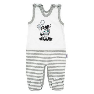 Kojenecké bavlněné dupačky New Baby Zebra exclusive, vel. 74 (6-9m), Bílá