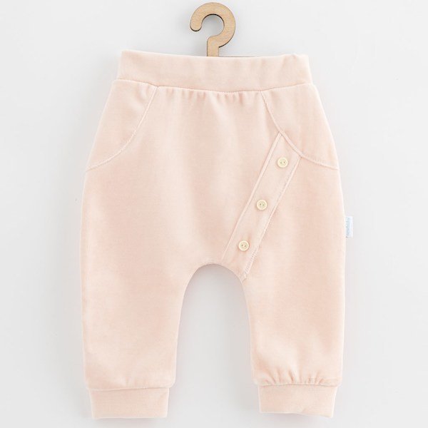 Kojenecké semiškové tepláčky New Baby Suede clothes šedá, vel. 62 (3-6m), Růžová