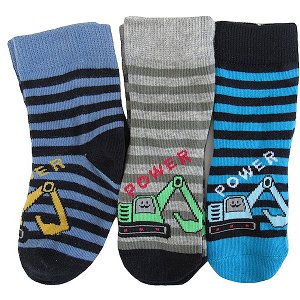 3x ponožky Sockswear Bagr (54251), vel. 19-22, modro-šedá