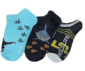 Chlapecké kotníkové ponožky Sockswear 3 páry  (56104), vel. 31-34, modro-modrá