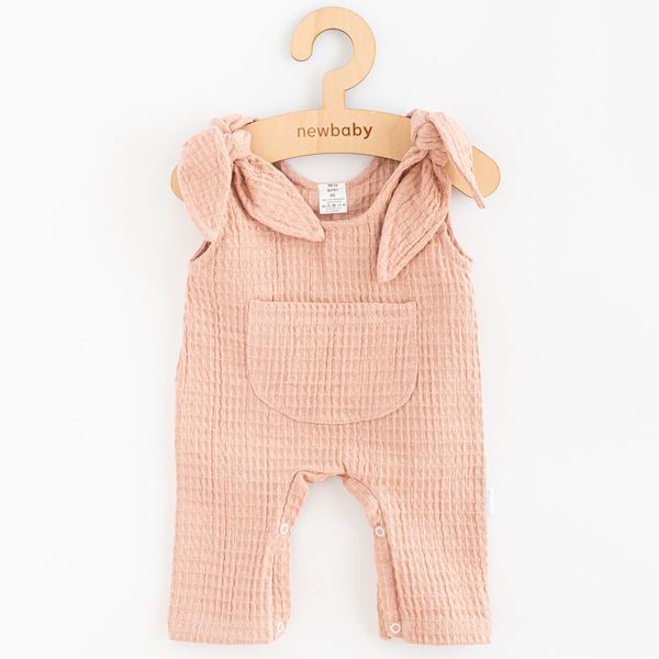 Kojenecké mušelínové lacláčky New Baby Comfort clothes růžová, vel. 56 (0-3m), Růžová