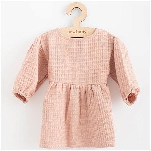 Kojenecké mušelínové šaty New Baby Comfort clothes šalvějová, vel. 86 (12-18m), Růžová