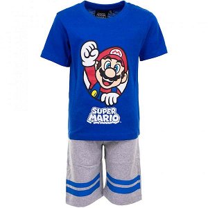 Letní komplet pyžamo Super Mario (1998), vel. 104, šedo-modrá